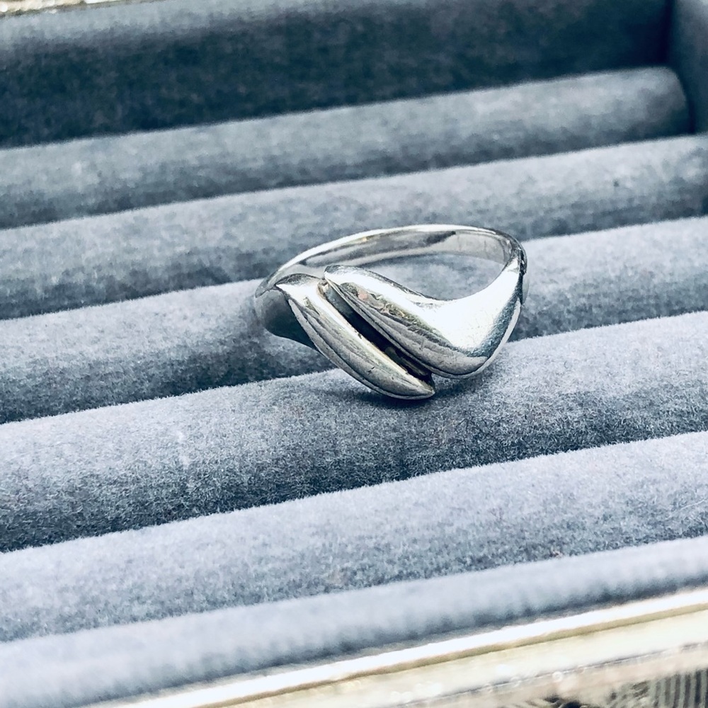 Vintage Silver Simple Modernist Ring 💍 Size 6.5